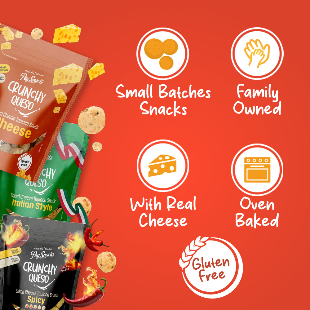 Cheese Snack, Crunchy Queso Classic 6 pack, 2oz Bag