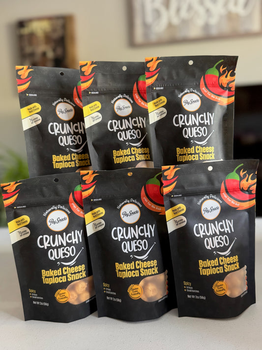Spicy Cheese Snack, Crunchy Queso 6 pack, 2oz Bag