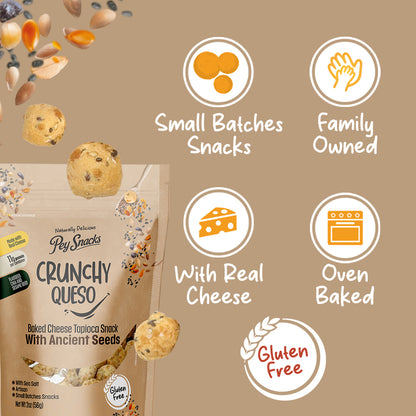 Cheese Snack, Crunchy Queso Ancient Seeds 6 pack, 2oz Bag (Copy)