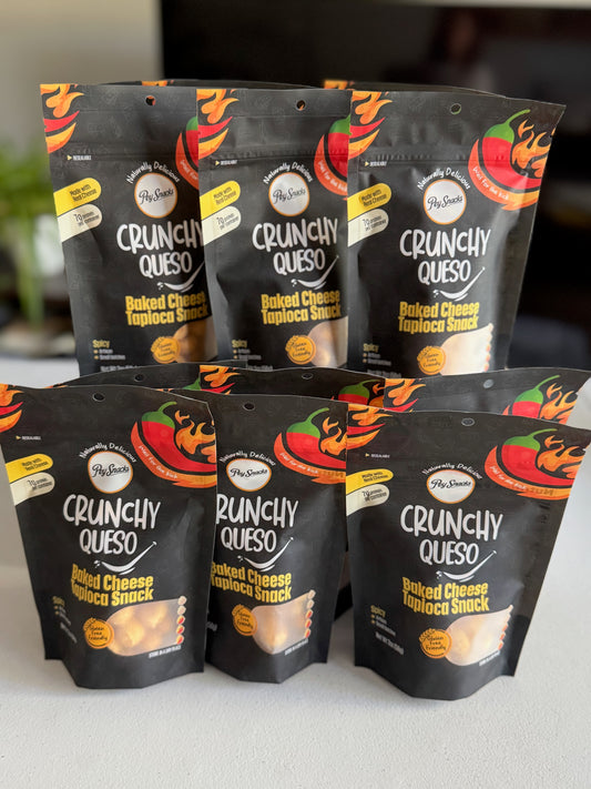 Spicy Cheese Snack, Crunchy Queso 12 pack, 2oz Bag