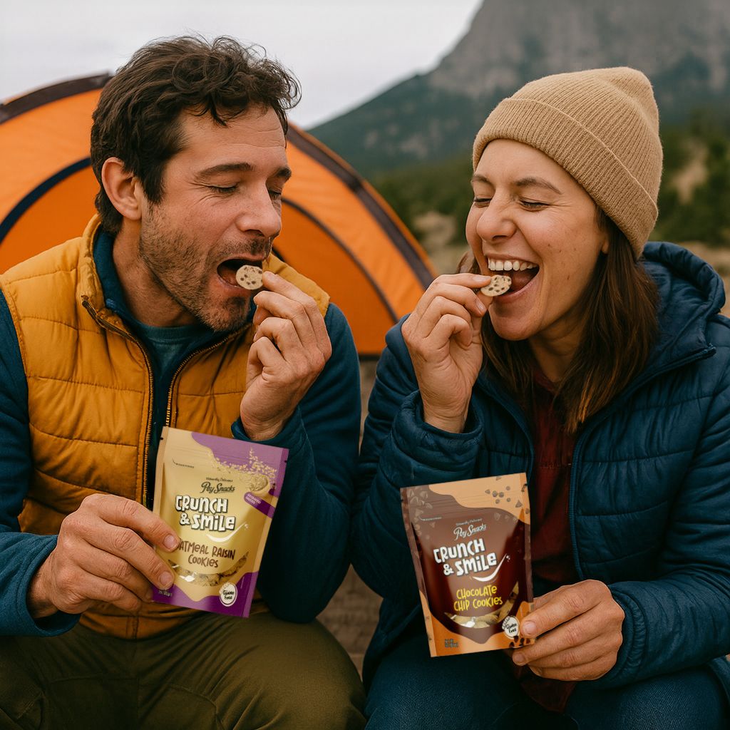 Gluten Free Chocolate Chip Cookies, Crunch & Smile 6 pack, 3oz Bag